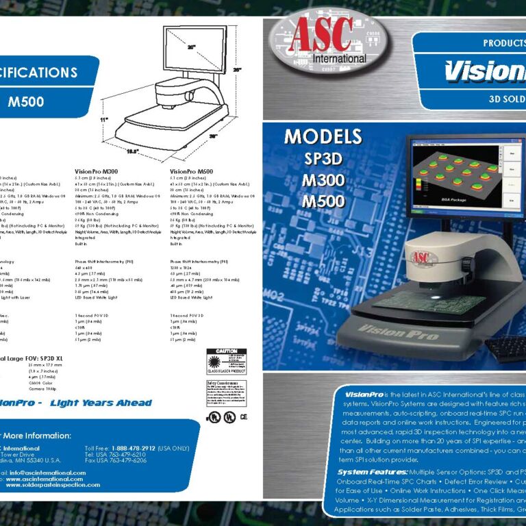 visionpro mSeries 2013 Page 1 SMT & SPI - Automated AOI